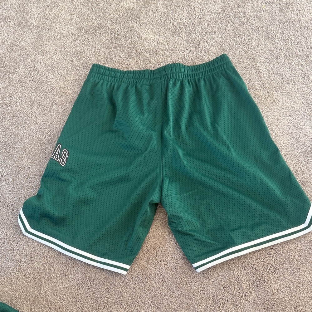 Adidas Dark Green Athletic Shorts - Picture 3 of 5